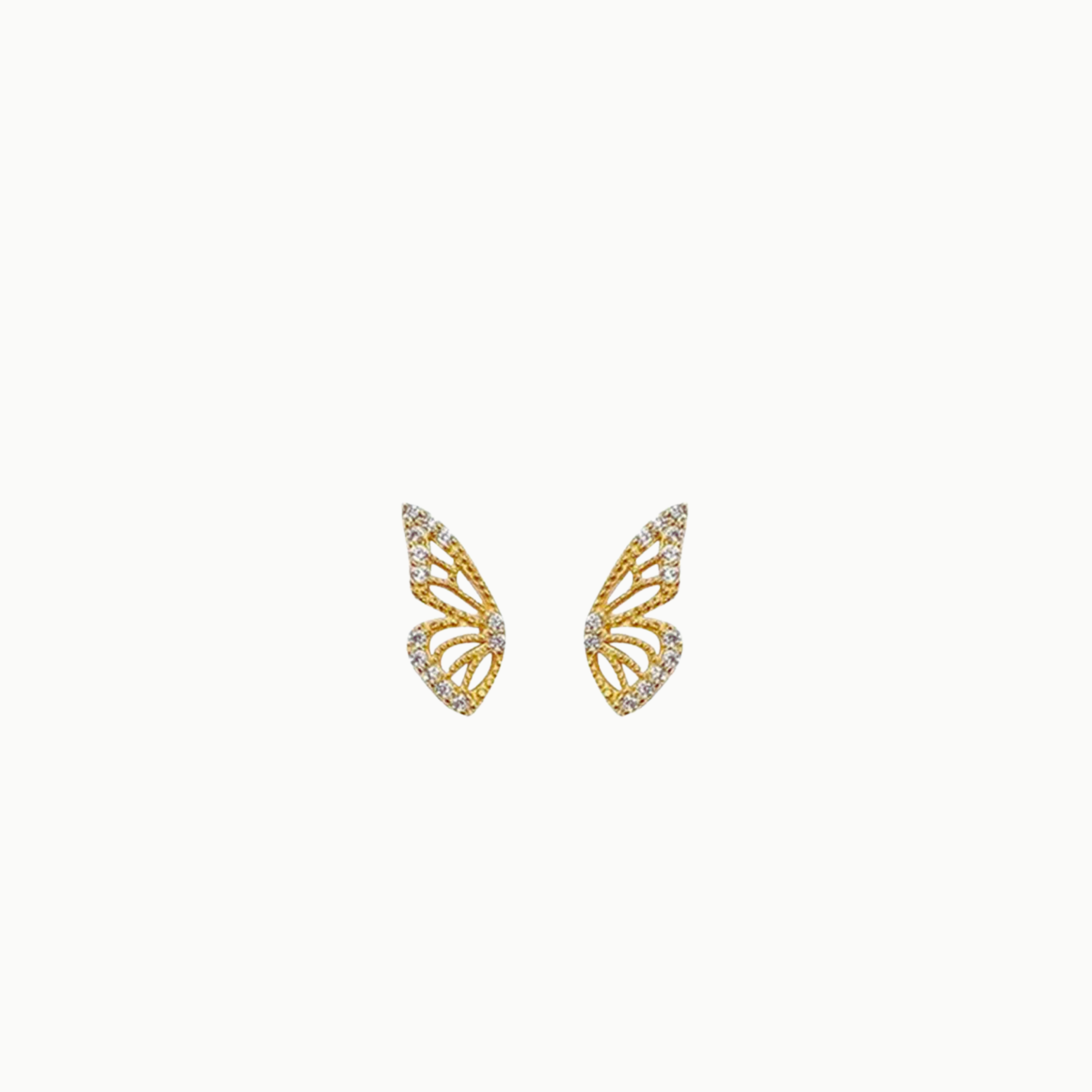 Butterfly wing 2025 earrings gold