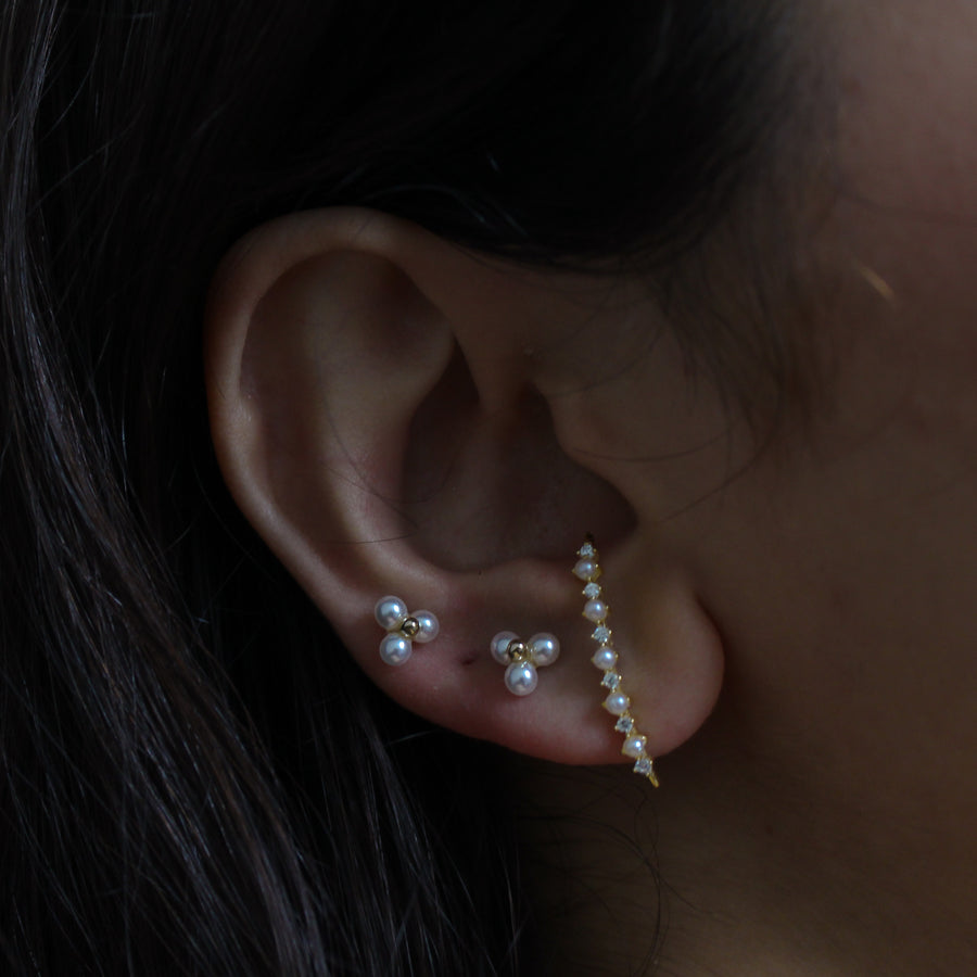Pearl Bar Earrings