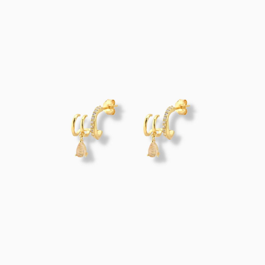 Triple Ring Earrings