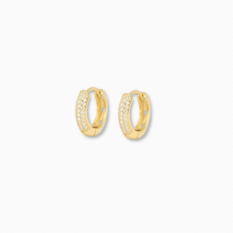 Pave Mini Hoops (8mm)